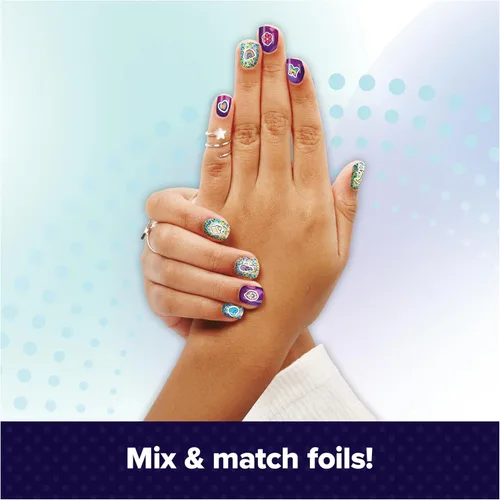 Vista 3 de Cool Maker, Mix & Mani Foil Nail Kit with 6 Sheets & Stickers for 5 DIY Manicures (Packaging May Vary), Arts and Crafts Kids Toys for Ages 7 and up