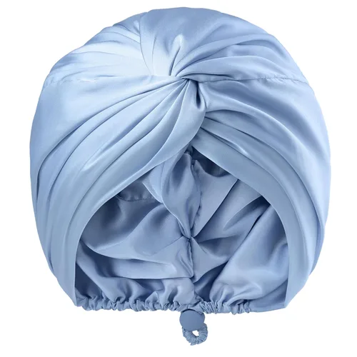 Vista 85 de Gorro de satén de seda ajustable para envolver el cabello para dormir, gorro de dormir de doble capa, turbante nocturno para cabello largo y rizado