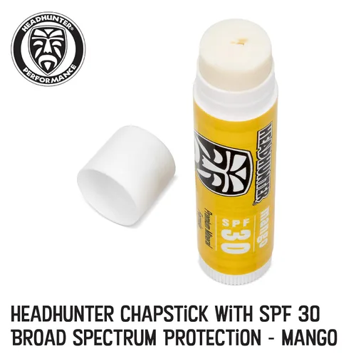 Vista 5 de Headhunter Mango Sport Chapstick Protector solar SPF 30, bálsamo labial mineral natural para protección solar, protector solar labial impermeable