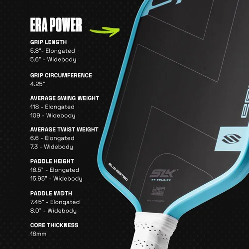 Vista 3 de Selkirk Sport SLK ERA Power Pickleball Paddle Cara híbrida de fibra de carbono y fibra de vidrio para potencia, giro y control Núcleo de fusión