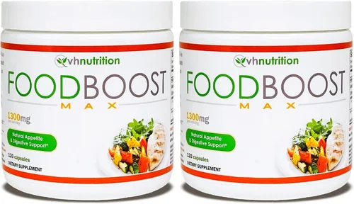 Vista 8 de VH Nutrition FoodBoost MAX 1300 mg Estimulante del apetito* Píldoras de aumento de peso* para hombres y mujeres Formulado con genciana, cúrcuma