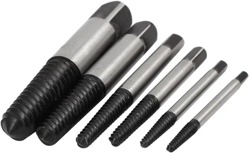 Vista 3 de uxcell Juego de extractor de tornillos de 1/8"-1" Kit de herramientas de extracción de tubería de perno roto 6 en 1