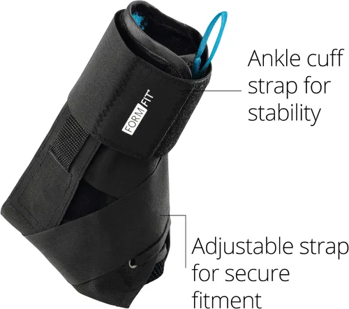 Vista 3 de Ossur FormFit - Tobillera con correas Speedlace y figura 8, cierre de un solo tirador y soportes semirrígidos extraíbles, inmovilización de tobillo