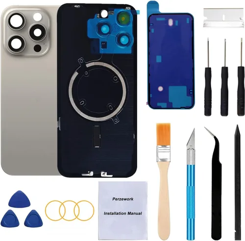 Vista 40 de Reemplazo de cristal trasero OEM para iPhone Xs de 5.8 pulgadas con kit de herramientas de reparación y adhesivo preinstalado (Oro)