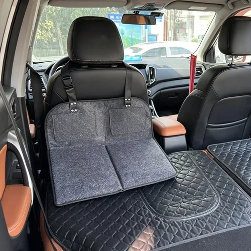 Vista 4 de Plato de extensión de colchón para asiento trasero, extensor de asiento trasero de automóvil, colchón portátil para dormir, aumenta el espacio