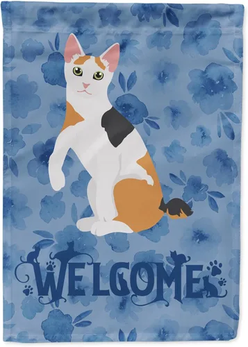 Vista 50 de Caroline's Treasures CK5005GF Bandera de bienvenida de gato abisinio para buzón, bandera decorativa para patio exterior, obras de arte de patio
