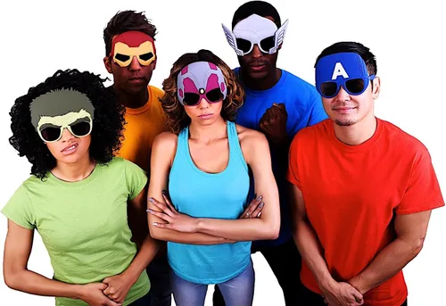 Vista 4 de Gafas de sol para disfraz del equipo Stark Iron Man Sun-Staches Party Favors UV400