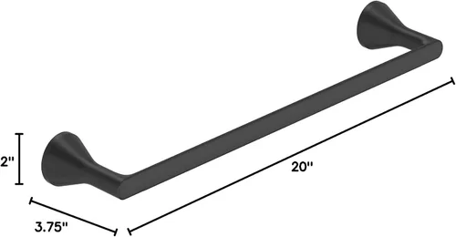 Vista 4 de American Standard 7061018.243 Aspirations - Toallero (18 pulgadas), color negro mate