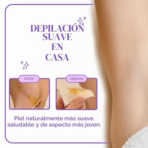 Vista 6 de MOOM USDA - Kit de depilación de azúcar orgánico con lavanda para mujeres