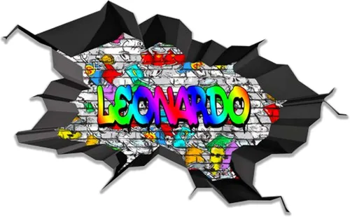 Vista 14 de Calcomanía de pared con nombre personalizado, graffiti 3D Arte personalizado vinilo decorativo adhesivo Removible Despegar y pegar Borde
