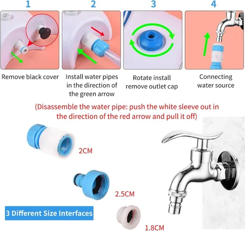 Vista 6 de Fuente de agua potable para perros al aire libre, juguete automático para perros, dispensador de agua potable activado por pies, dispensador de agua