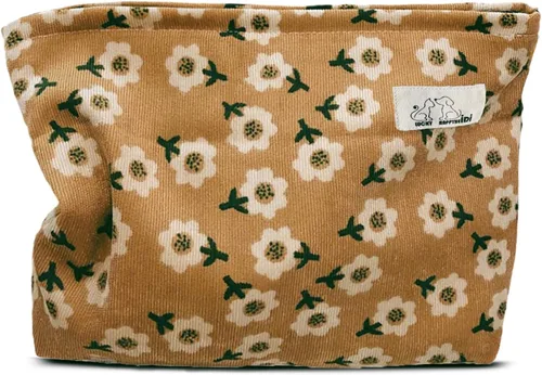 Vista 25 de HAPPYHEIDI Bolsa de maquillaje grande bolsa de cosméticos de viaje, bordado Teabreak Negro Floral