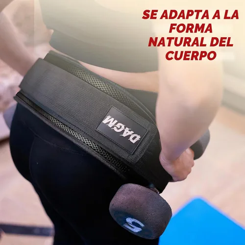Vista 8 de DAGM Hip Thrust Belt for Dumbbells Heavy No Bruise. 500 lbs, Women & Men