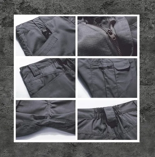 Vista 3 de Tactical Cargo Short Men Workout Urban Casual Shorts Outdoor Hiking Fishing Muti-Pocket Short (No Belt)
