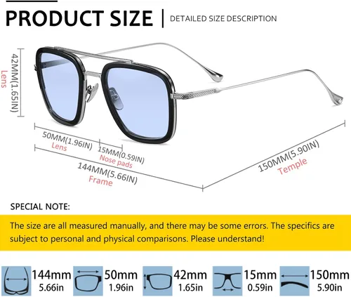 Vista 5 de SHEEN KELLY Lentes de sol polarizados de acetato Tony Stark para hombres y mujeres lentes de nailon para hombre araña