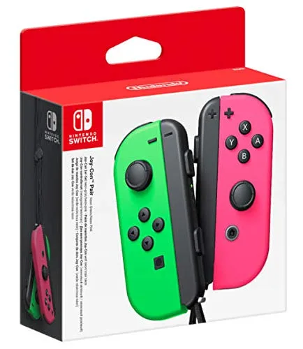 Vista 2 de Mandos Joy-Con Nintendo DI rosa neónverde neón Importado de Europa