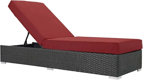 Vista 11 de Modway Sojourn - Tumbona doble de mimbre para patio al aire libre, color beige chocolate