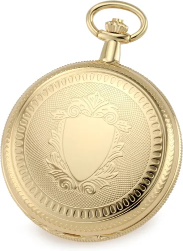 Vista 3 de Charles-Hubert, Paris 3909-G Classic Collection Reloj de bolsillo mecánico con caja cazadora chapada en oro, Multi, Mecánico