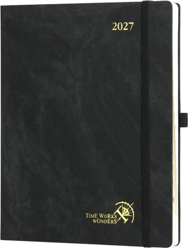Vista 39 de POPRUN Agenda semanal y mensual 2027, libro de citas grande de 8.5 x 10.5 Verde oliva