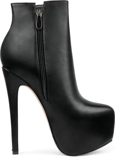 Vista 6 de JOY IN LOVE Botines de plataforma para mujer, zapatos de tacón alto con cremallera, botines cortos