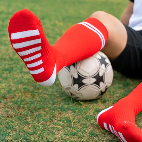 Vista 3 de Time May Tell Calcetines de fútbol, béisbol, sóftbol, para jóvenes y adultos, multideporte, hasta la rodilla, calcetines de fútbol