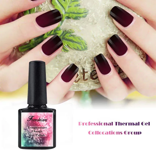 Vista 2 de Esmalte de uñas de gel térmico camaleón de 0.3 fl oz, esmalte de uñas LED UV que cambia de color 02