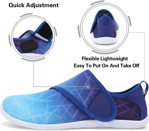 Vista 4 de Lisdwde Zapatos de agua antideslizantes para hombre y mujer, zapatos de natación, deportes de playa, secado rápido, zapatos de calcetín para mujeres