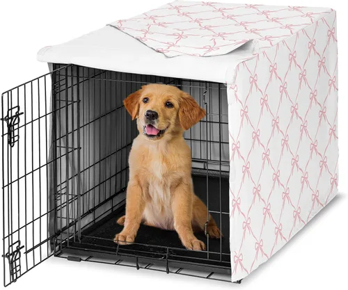 Vista 23 de Sweet Jojo Designs Funda para Jaula de Perro Mediano de 36 Pulgadas (Floral Bohemio) para Jaulas de Mascotas para Niñas, Fundas para Perreras Óxido