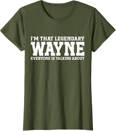 Vista 57 de Wayne Personal Name Funny Wayne Camiseta, Negro