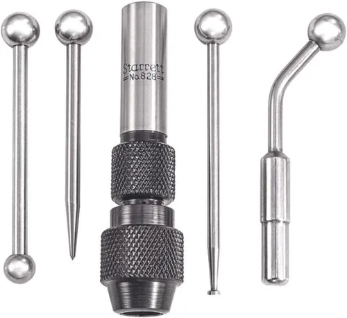Vista 10 de Starrett Wiggler o buscador central, solo contacto de bola, ideal para mejoras profesionales y del hogar, bola de 0.100 pulgadas/0.100 in - 828C