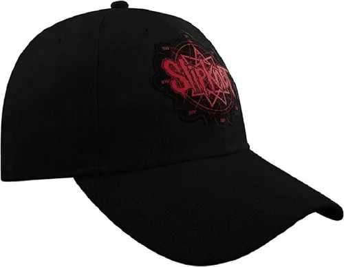 Vista 3 de Slipknot Gorra de béisbol clásica con logo bordado strapback, negro, Negro