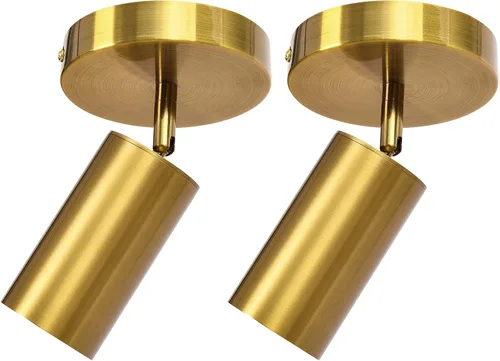 Vista 13 de Foco de Techo Moderno, Luces Spot GU10 para Interiores con Pivote de 350°, Paquete de 2 Focos Direccionales Ajustables para Interiores, Luz de Negro