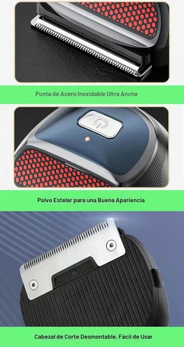 Vista 4 de SUYOOULIN Cortadora de pelo, kit de corte de pelo automático para hombres, autoaseo recargable, corte de pelo profesional con 9 peines limitados