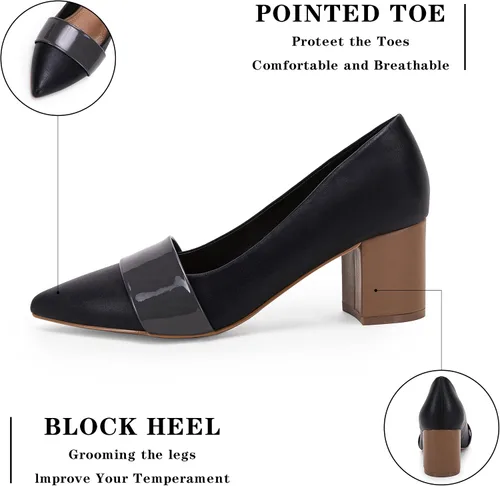 Vista 6 de Mafulus Zapatos de vestir con hebilla de oficina para mujer