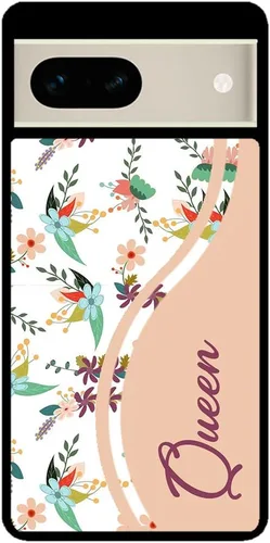 Vista 2 de Funda de goma negra personalizada con flores pastel vintage compatible con Google Pixel 10, 10 Pro, 10 Pro XL, 9a, 9 Pro, Pixel 9, Pixel 9 Pro XL
