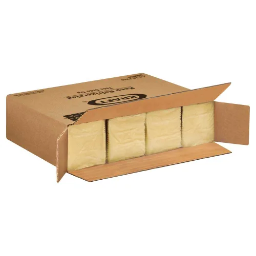 Vista 3 de Kraft Queso blanco en rodajas de Chedasharp, 5 libras, 4 por caja.