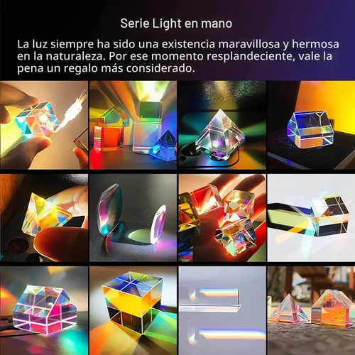 Vista 6 de Nuevo cubo de prisma mágico 2023, mini cubo de prisma de cristal K9, cubos de prisma de color arcoíris, atrapa el sol, el cubo original para A-7×7mm