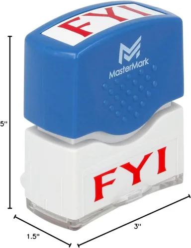 Vista 8 de MasterMark Sello FYI - Sello de oficina preentintado prémium MasterMark