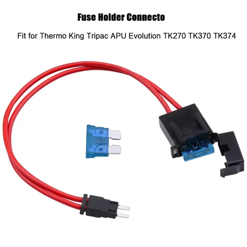 Vista 2 de Compatible 32V 16 AWG Specialized Car Fuse Holder Connector 15A, Low Profile Mini Blade Type for ATM Fusebox Panels, with 2Pcs Fuses,11.5 Inch