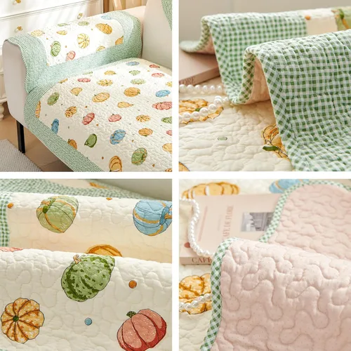 Vista 36 de vctops - Funda de sofá de Navidad a cuadros Buffalo Check de algodón, fundas de sofá seccional acolchadas de patchwork, funda de sofá antideslizante