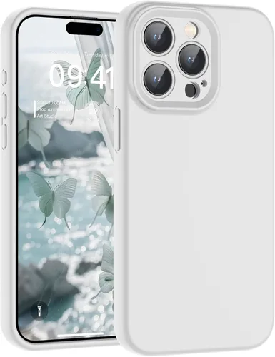 Vista 160 de SUPFINE - Funda diseñada para iPhone 12, silicona líquida premium con [forro de microfibra suave antiarañazos][protección de cámara mejorada], funda