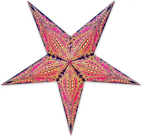 Vista 15 de GalaxyArts - Naxatra (blanco mediano 7 puntas) - Linterna de estrella de papel