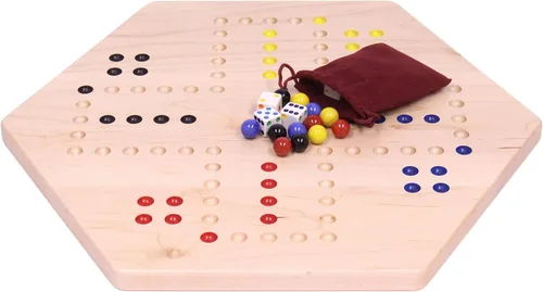 Vista 5 de Wahoo - Juego de mesa de mármol, 16 pulgadas de ancho, madera de arce, doble cara