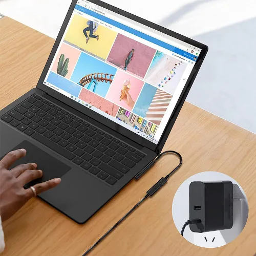 Vista 5 de Surface Connect to USB-C Cable de carga PD 15V/3A compatible con Microsoft Surface Pro 3/4/5/6/7, Surface Laptop 3/2/1, Surface Go, Surface