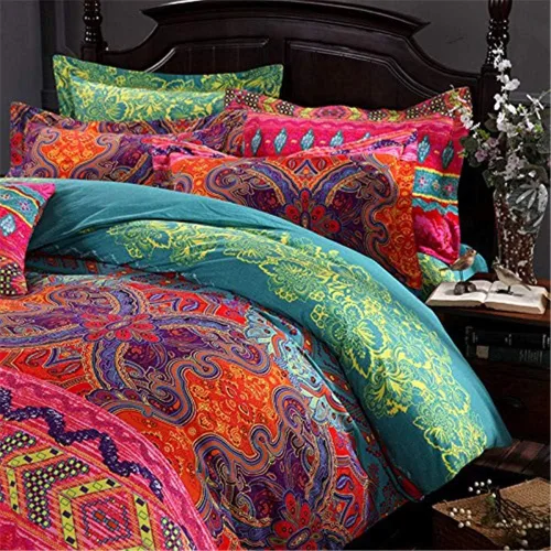 Vista 164 de ABREEZE Juego de funda de edredón tamaño individual con cierre de botón, 100% algodón egipcio, juego de ropa de cama floral de granja, color rosa, 3