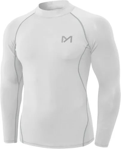 Vista 9 de Camisas de compresión de manga larga para hombre, capa base atlética