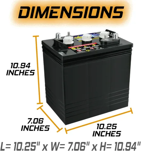 Vista 3 de PowerStar Crown CR-220 Group GC2 6V 220 Ah Batería X4