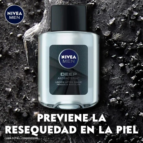 Vista 5 de NIVEA Men, Deep, Refrescante e Hidratante Después del Afeitado, Vainilla y Bourbon, 3.3 fl oz (3.4 fl oz)