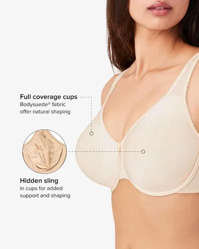 Vista 4 de Wacoal Sujetador básico de belleza completa sin costuras para mujer, 855192 Piel (Naturally Nude)