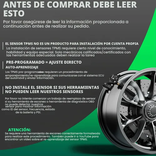 Vista 8 de CDWTPS Sistema de monitoreo de presión de neumáticos TPMS Sensor 68252493AB 433HMz Fit Dodge Jeep (1 paquete) Chrysler 200, Pacifica